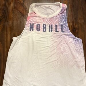 NOBULL White and Purple/Pink Gradient Tank- size medium